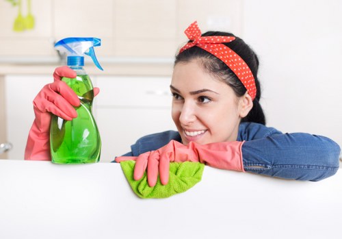 Local cleaners carrying out a detailed deep clean in a Fulham apartment